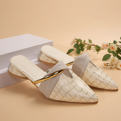 AURORA CROC SLIP-ON MULES