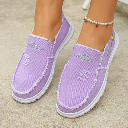 CloudStep™ Distressed Loafers - Effortless Style, All-Day Comfort