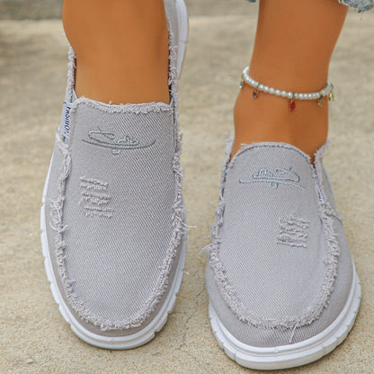 CloudStep™ Distressed Loafers - Effortless Style, All-Day Comfort
