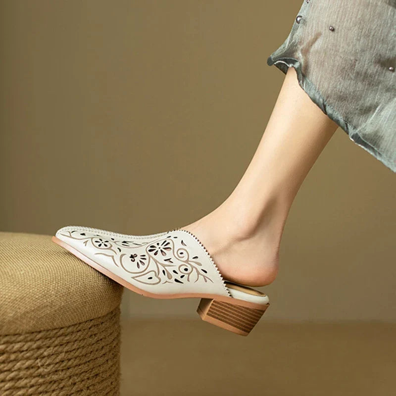 KAYLOR GENUINE LEATHER MULES