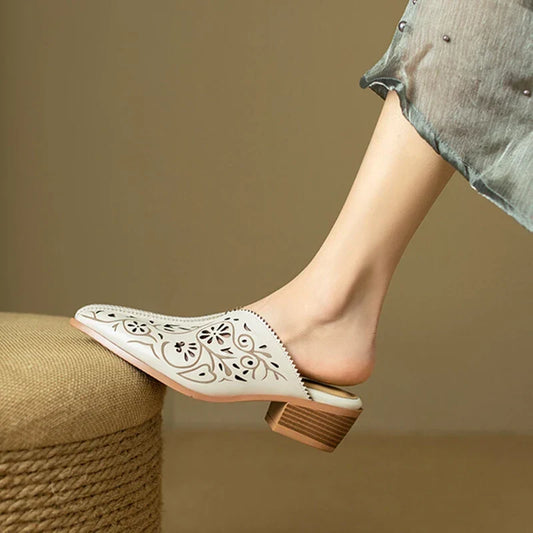 KAYLOR GENUINE LEATHER MULES