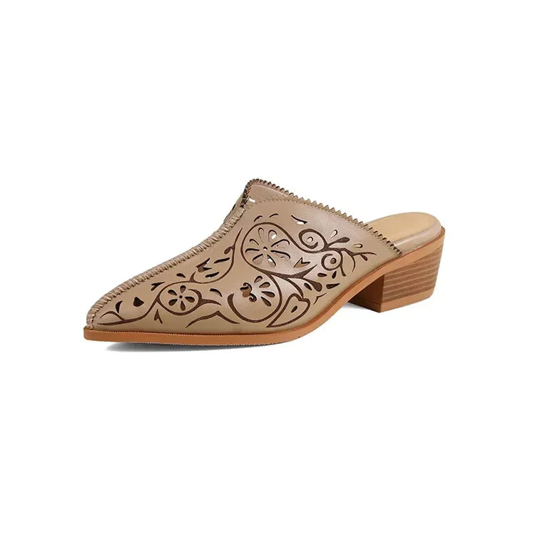 KAYLOR GENUINE LEATHER MULES