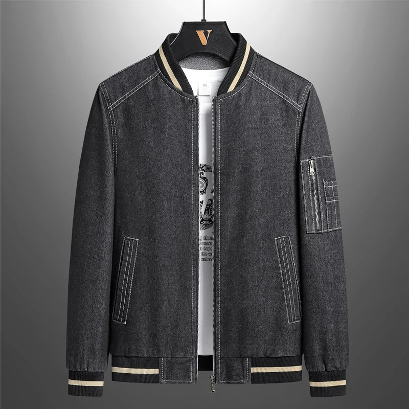 Denim Varsity Jacket