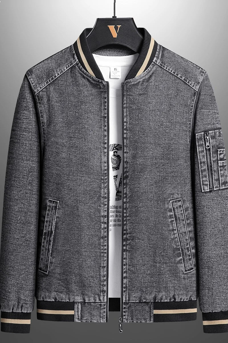 Denim Varsity Jacket