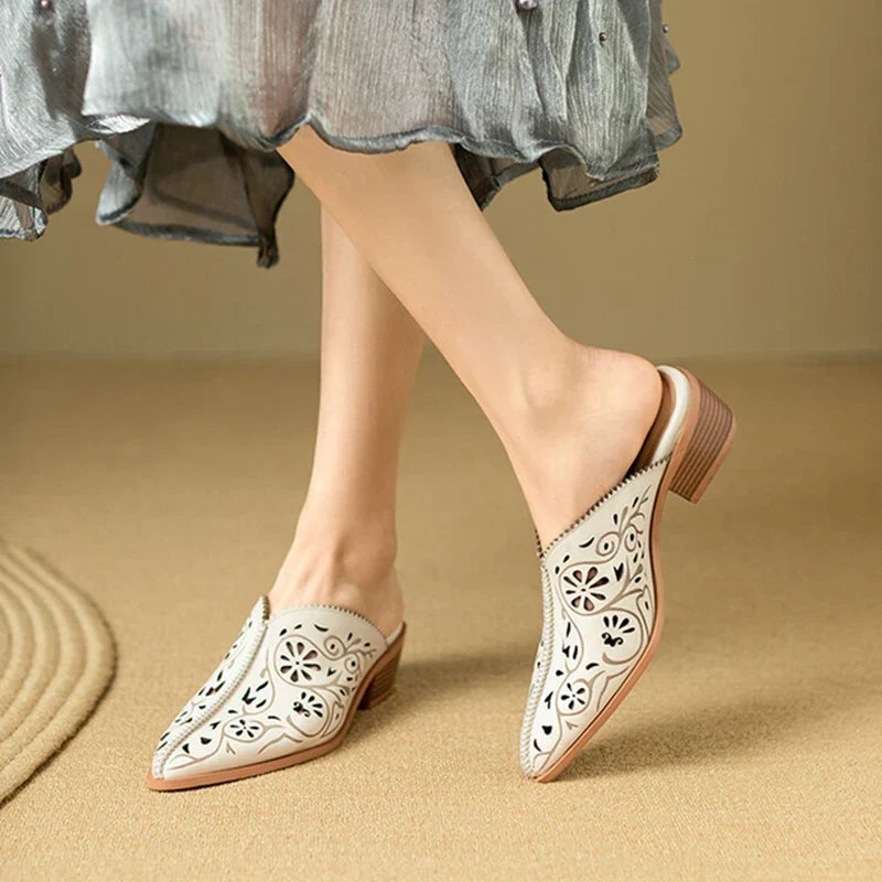 KAYLOR GENUINE LEATHER MULES