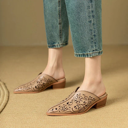 KAYLOR GENUINE LEATHER MULES