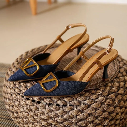GENEVA DENIM HEELS