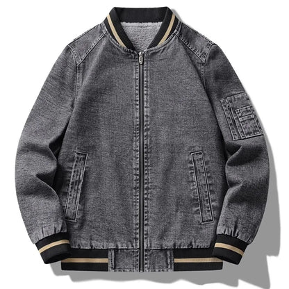 Denim Varsity Jacket