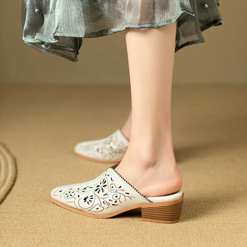 KAYLOR GENUINE LEATHER MULES