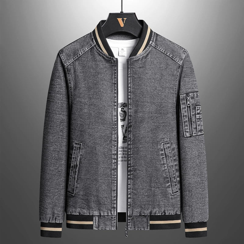 Denim Varsity Jacket