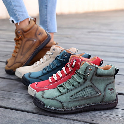 Elina™ – Mid-Top Comfort Sneakers for Women | Hand-Stitched, Wide Toe Box & Anti-Slip Sole