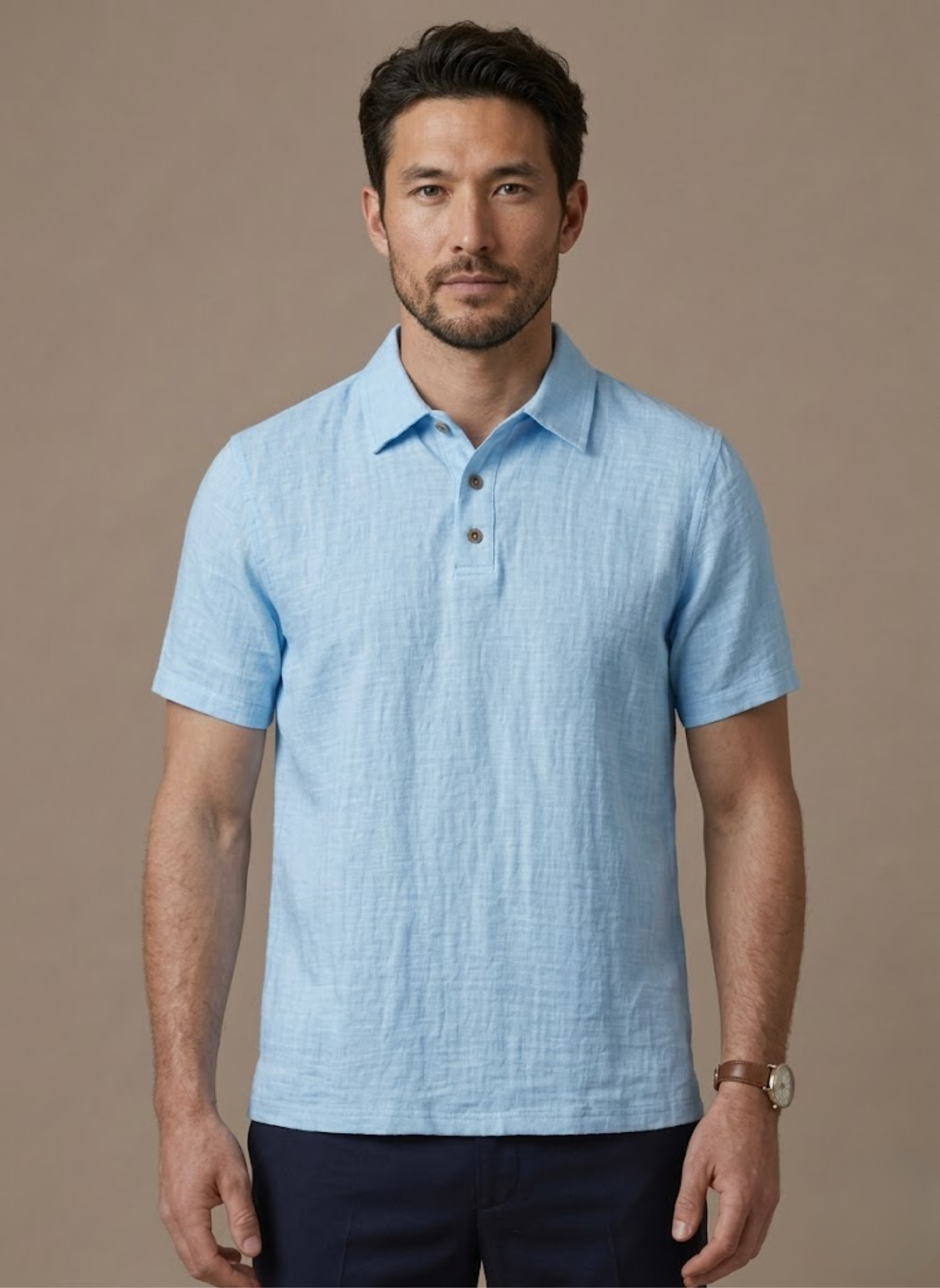 Men's Linen Style Beach Shirt – Lightweight Breathable Summer | Sorteva
