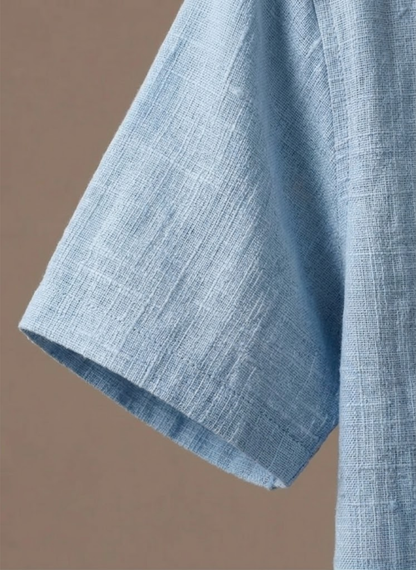 Men's Linen Style Beach Shirt – Lightweight Breathable Summer | Sorteva