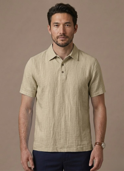 Men's Linen Style Beach Shirt – Lightweight Breathable Summer | Sorteva