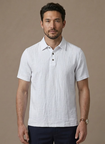 Men's Linen Style Beach Shirt – Lightweight Breathable Summer | Sorteva