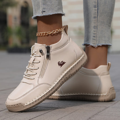 Eleanor™ – Hand-Stitched Slip-On Comfort Sneakers  | No-Bend Zipper, Wide Toe Box & All-Day Comfort
