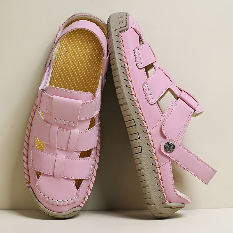 Soraya™ – Adjustable Closed-Toe Comfort Sandals | Hook-&-Loop Straps, Wide Toe Box & All-Day Comfort
