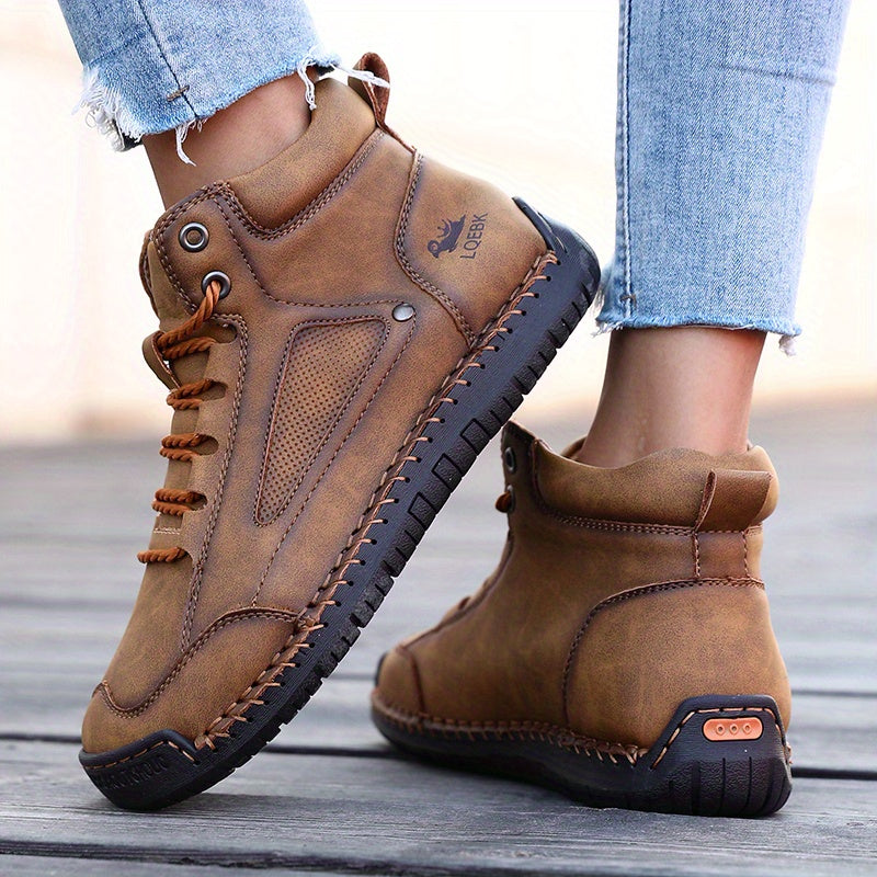 Elina™ – Mid-Top Comfort Sneakers for Women | Hand-Stitched, Wide Toe Box & Anti-Slip Sole