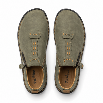 Elira™ – Hand-Stitched Slip-On Comfort Loafers | No-Bend Zipper, Wide Toe Box & All-Day Comfort