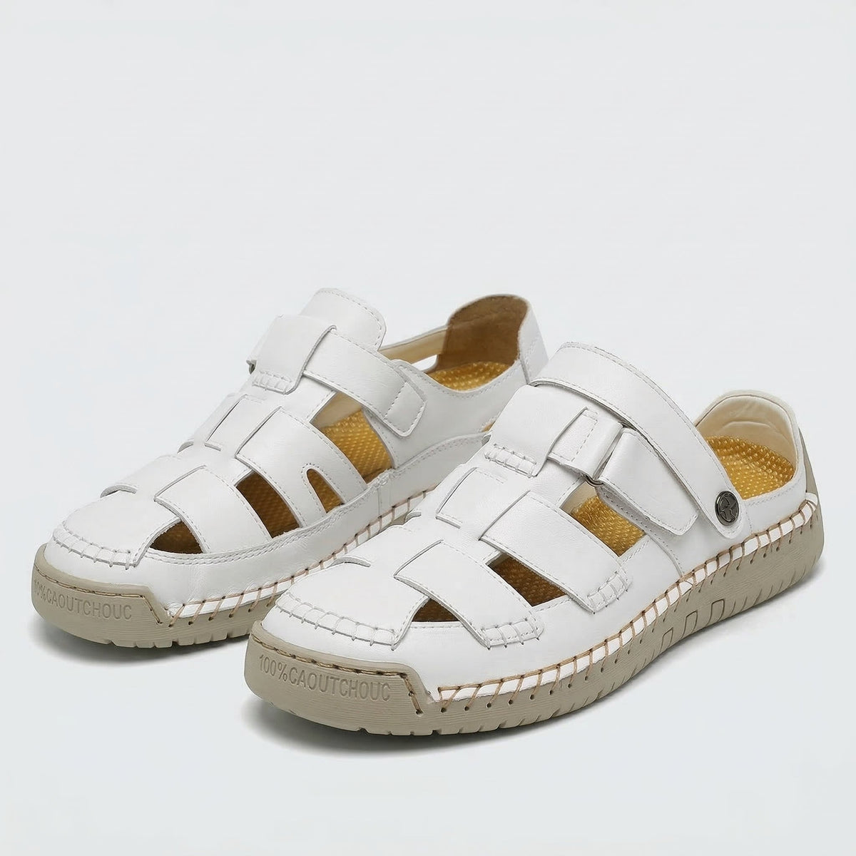 Soraya™ – Adjustable Closed-Toe Comfort Sandals | Hook-&-Loop Straps, Wide Toe Box & All-Day Comfort