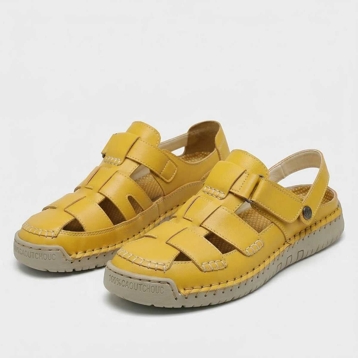 Soraya™ – Adjustable Closed-Toe Comfort Sandals | Hook-&-Loop Straps, Wide Toe Box & All-Day Comfort